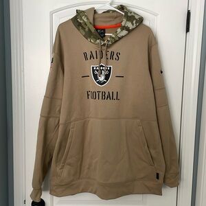 Nike Dri-Fit on field Raiders military fleece sweatshirt, new without tags. XXL.